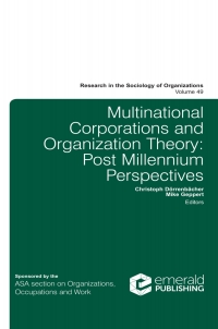 Cover image: Multinational Corporations and Organization Theory 9781786353863