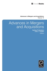 表紙画像: Advances in Mergers and Acquisitions 9781786353948