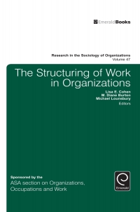 Omslagafbeelding: The Structuring of Work in Organizations 9781786354365