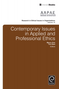 Imagen de portada: Contemporary Issues in Applied and Professional Ethics 9781786354440