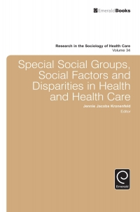 Imagen de portada: Special Social Groups, Social Factors and Disparities in Health and Health Care 9781786354686