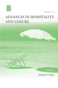 Cover image: Advances in Hospitality and Leisure 9781786356161