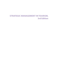 Cover image: Strategic Management in Tourism 3rd edition 9781786390240