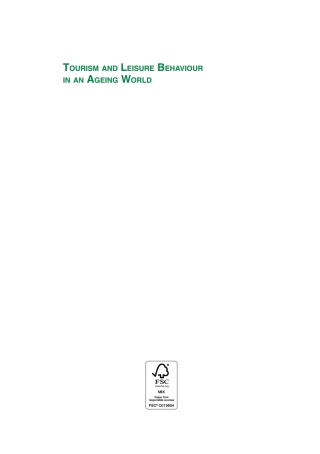 Cover image: Tourism and Leisure Behaviour in an Ageing World 9781786390943