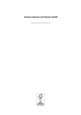 Cover image: Invasive Species and Human Health 1st edition 9781786390981