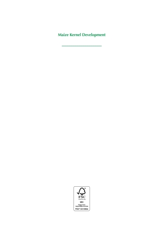 Cover image: Maize Kernel Development 1st edition 9781786391216