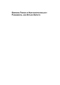 Titelbild: Emerging Trends in Agri-Nanotechnology 1st edition 9781786391445