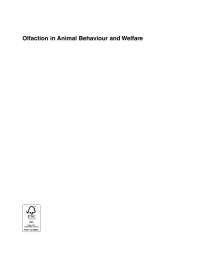 Cover image: Olfaction in Animal Behaviour and Welfare 1st edition 9781786391599