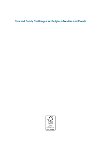 Cover image: Risk and Safety Challenges for Religious Tourism and Events 1st edition 9781786392282
