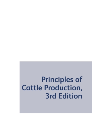 Titelbild: Principles of Cattle Production 3rd edition 9781786392718
