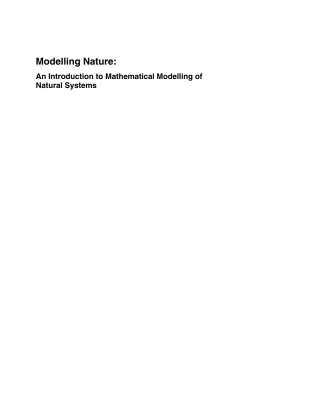 表紙画像: Modelling Nature 9781786393135