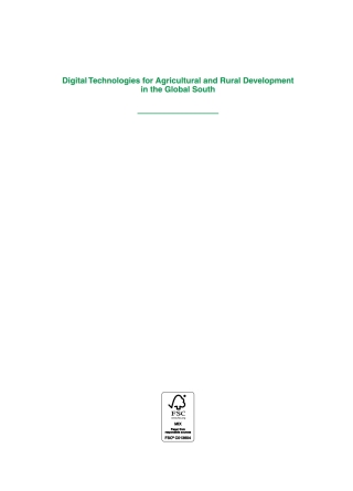 Cover image: Digital Technologies for Agricultural and Rural Development in the Global South 1st edition 9781786394804