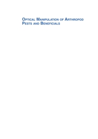 表紙画像: Optical Manipulation of Arthropod Pests and Beneficials 1st edition 9781786394705