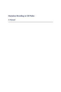 Cover image: Mutation Breeding in Oil Palm 9781786396211