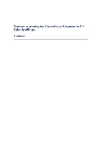 Cover image: Nursery Screening for <i>Ganoderma</i> Response in Oil Palm Seedlings 9781786396242