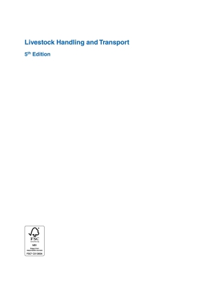 Cover image: Livestock Handling and Transport 5th edition 9781786399168