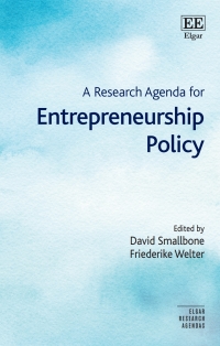 Imagen de portada: A Research Agenda for Entrepreneurship Policy 1st edition 9781786430939