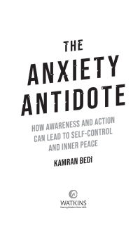Cover image: The Anxiety Antidote