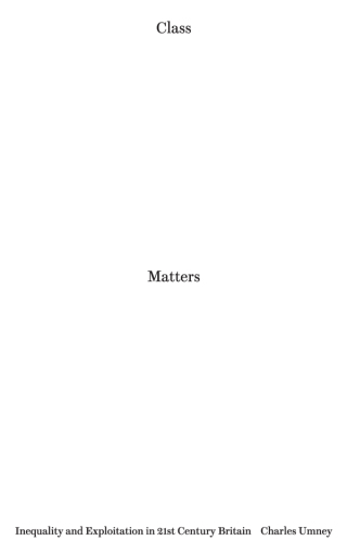 صورة الغلاف: Class Matters 1st edition 9780745337081