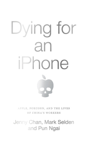 Immagine di copertina: Dying for an iPhone 1st edition 9780745341293