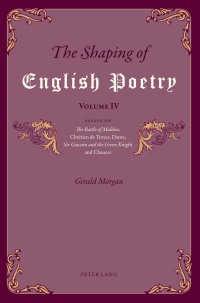 Imagen de portada: The Shaping of English Poetry – Volume IV 1st edition 9783034317245