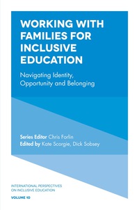 Omslagafbeelding: Working with Families for Inclusive Education 9781787142619