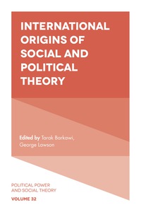 Cover image: International Origins of Social and Political Theory 9781787142671