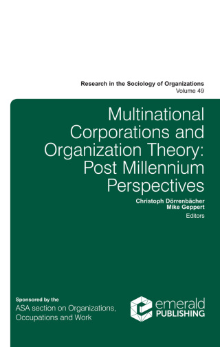 Cover image: Multinational Corporations and Organization Theory 9781786353863