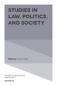 صورة الغلاف: Studies in Law, Politics, and Society 9781787143449