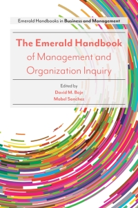 Titelbild: The Emerald Handbook of Management and Organization Inquiry 9781787145528