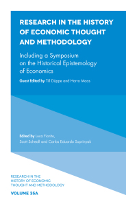 表紙画像: Including a Symposium on the Historical Epistemology of Economics 9781787145382