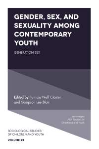 Cover image: Gender, Sex, and Sexuality among Contemporary Youth 9781787146143