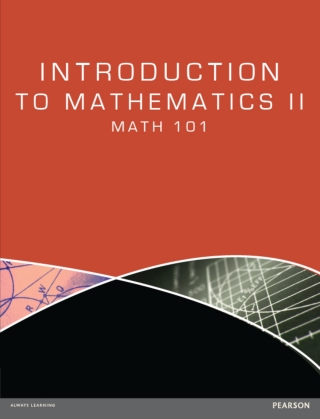 صورة الغلاف: Introduction to Mathematics II 1st edition 9781787269507
