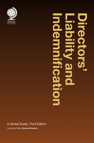 Imagen de portada: Directors’ Liability and Indemnification 3rd edition 9781909416703