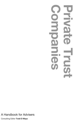 Imagen de portada: Private Trust Companies 1st edition 9781787423145