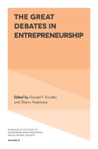 Cover image: The Great Debates in Entrepreneurship 9781787430761