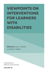 Titelbild: Viewpoints on Interventions for Learners with Disabilities 9781787430907