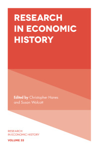 Imagen de portada: Research in Economic History 9781787431201