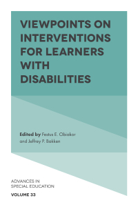 صورة الغلاف: Viewpoints on Interventions for Learners with Disabilities 9781787430907