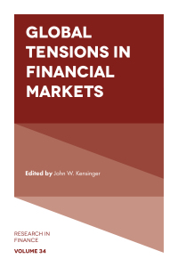 Cover image: Global Tensions in Financial Markets 9781787148406