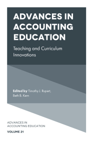 Cover image: Advances in Accounting Education 9781787433441