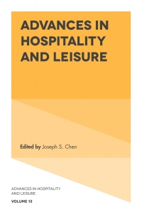 Cover image: Advances in Hospitality and Leisure 9781787434882