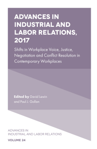 Cover image: Advances in Industrial and Labor Relations, 2017 9781787434868