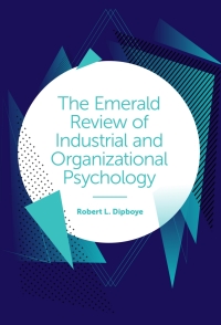 Immagine di copertina: The Emerald Review of Industrial and Organizational Psychology 9781787437869