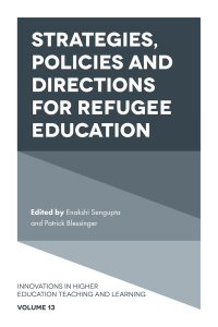 Cover image: Strategies, Policies and Directions for Refugee Education 9781787147980