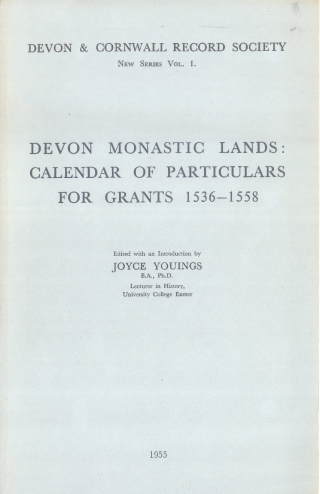 Imagen de portada: Devon Monastic Lands 1st edition 9780901853042