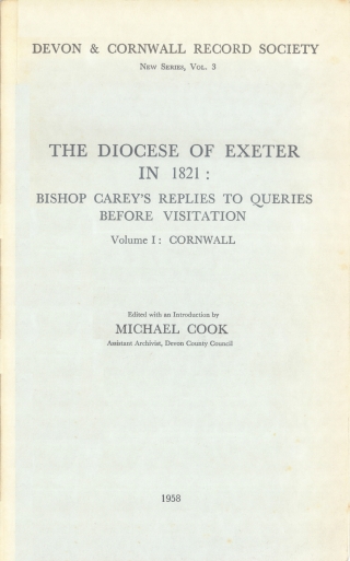 Imagen de portada: The Diocese of Exeter in 1821 1st edition 9780901853066