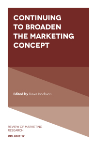 Cover image: Continuing to Broaden the Marketing Concept 1st edition 9781787548251