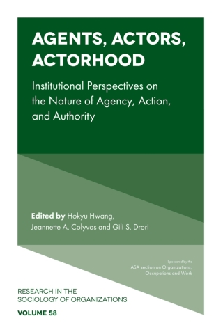 Imagen de portada: Agents, Actors, Actorhood 9781787560819
