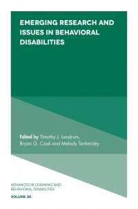 Cover image: Emerging Research and Issues in Behavioral Disabilities 9781787560857